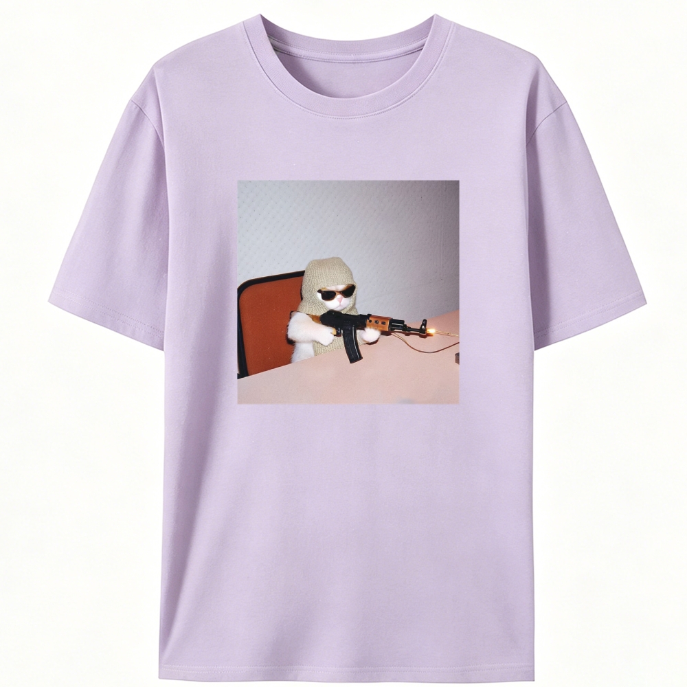 AK Cat Retro Designed for Women - Slim Fit Cotton Tee