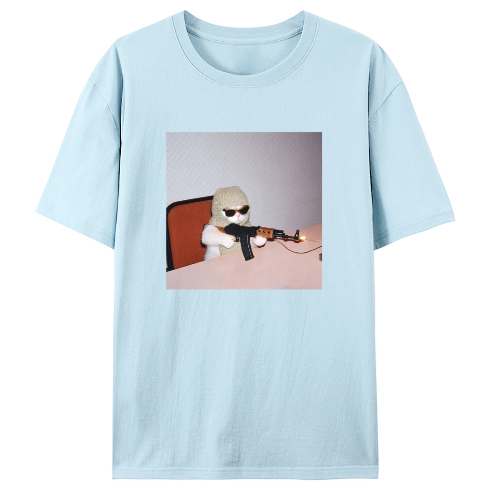 AK Cat Retro Designed for Women - Slim Fit Cotton Tee