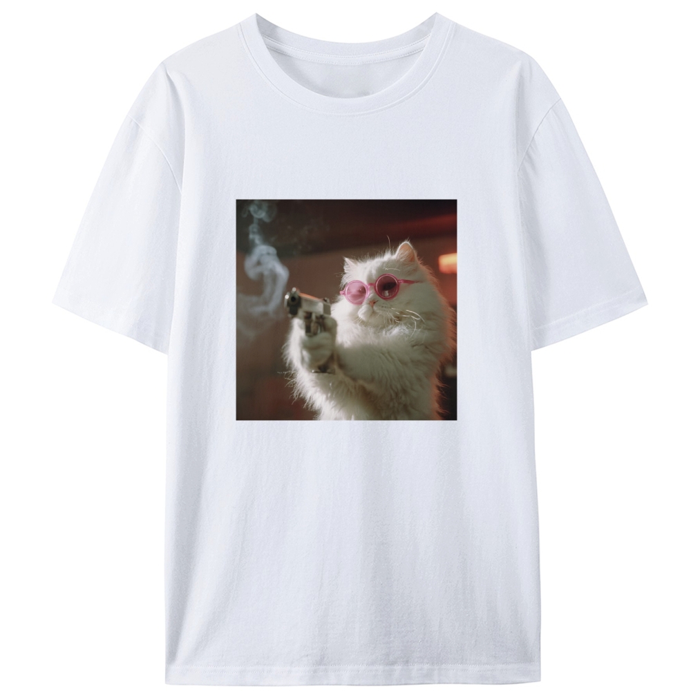 Sugar Assassin Cat Retro Designed for Women - Slim Fit Cotton Tee