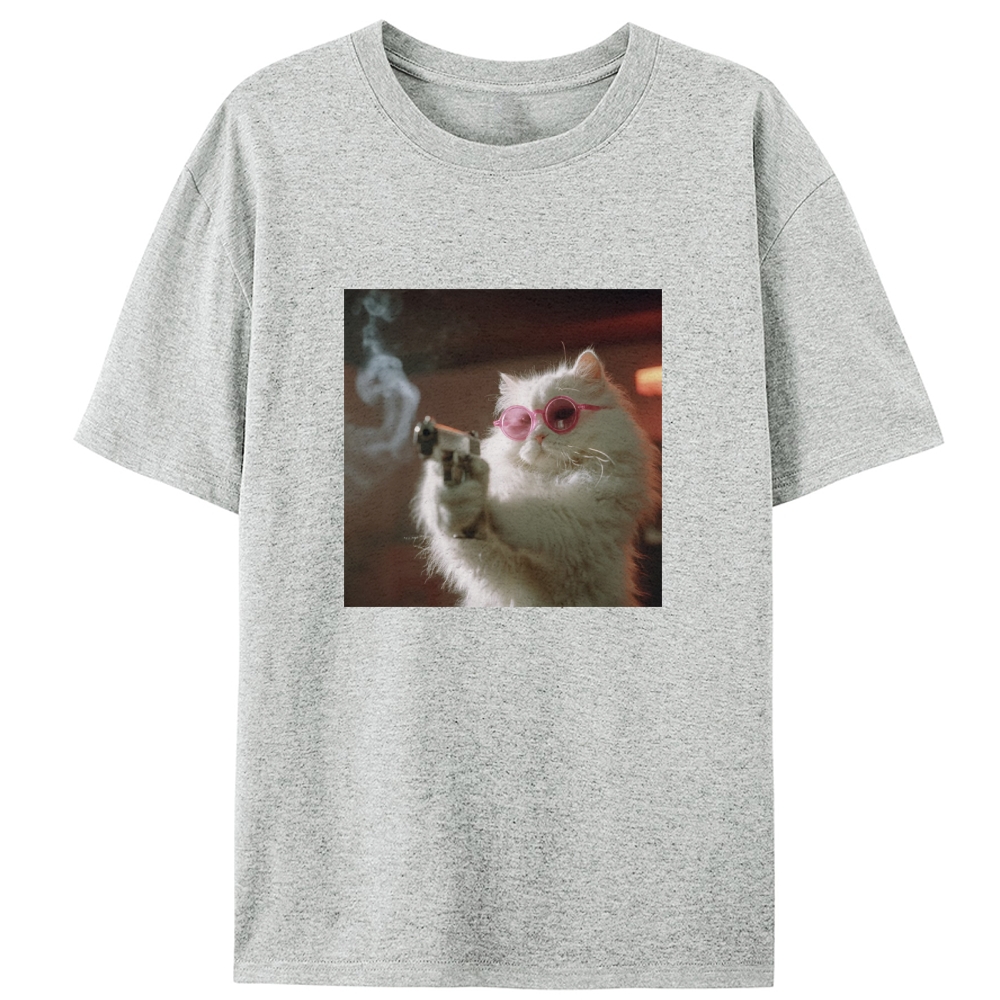 Sugar Assassin Cat Retro Designed for Women - Slim Fit Cotton Tee