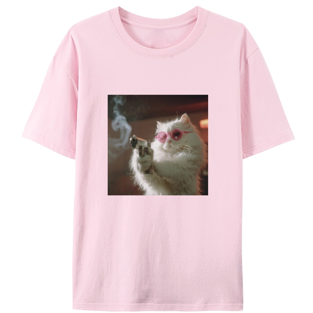 Sugar Assassin Cat Retro Designed for Women - Slim Fit Cotton Tee