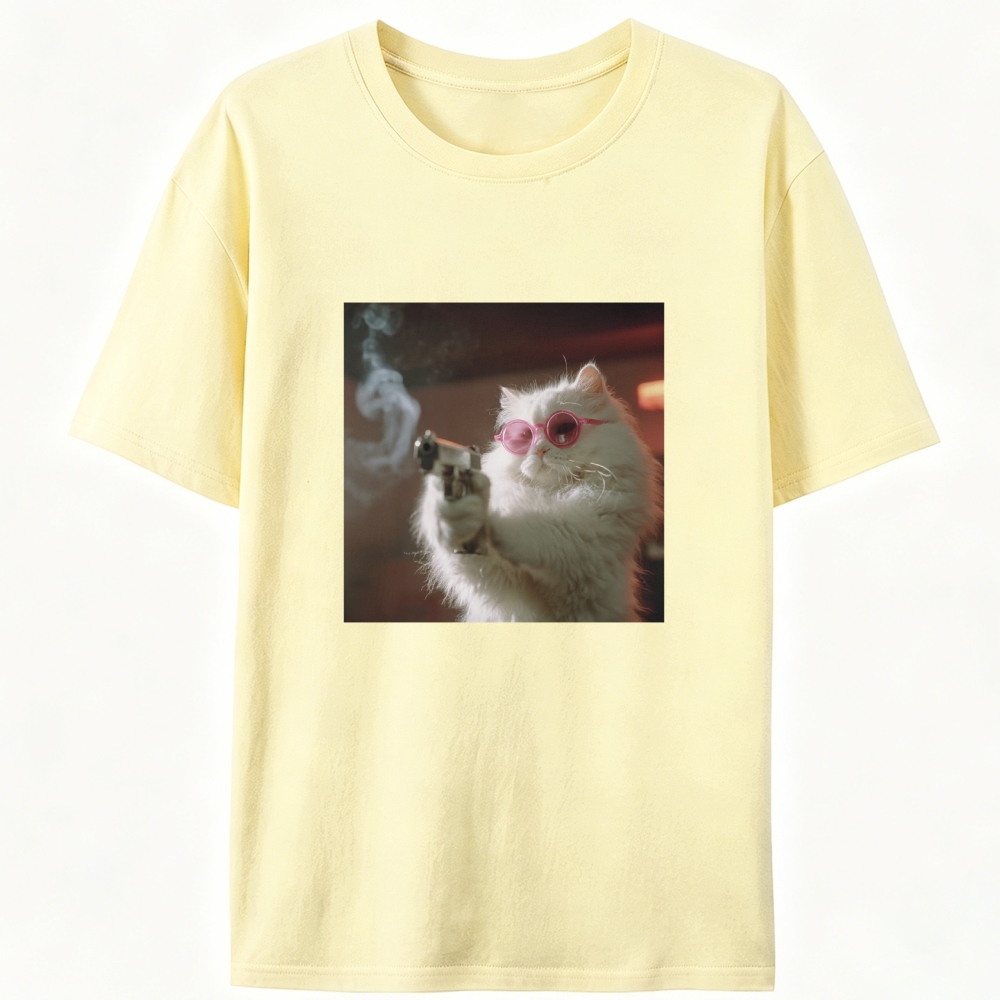 Sugar Assassin Cat Retro Designed for Women - Slim Fit Cotton Tee