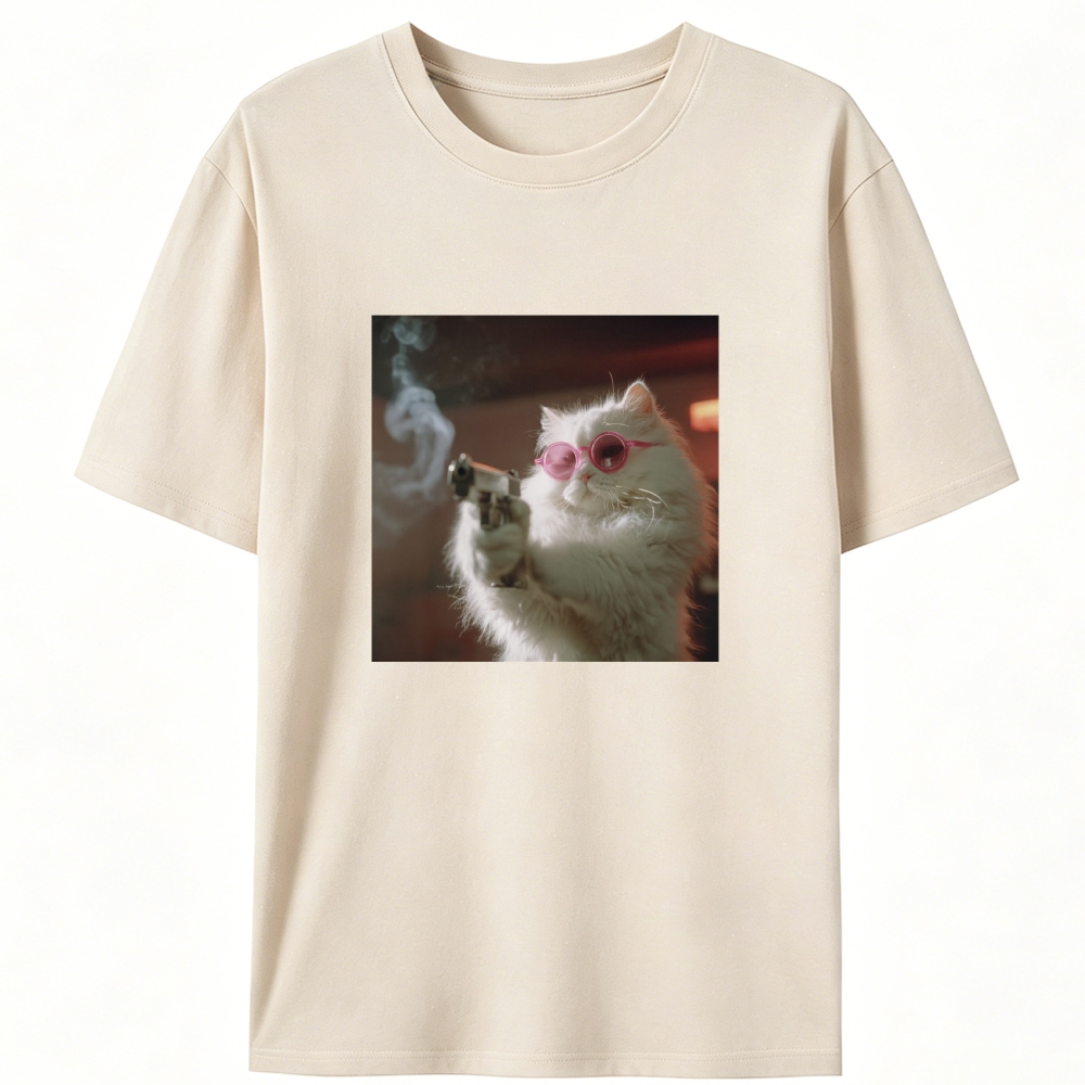 Sugar Assassin Cat Retro Designed for Women - Slim Fit Cotton Tee
