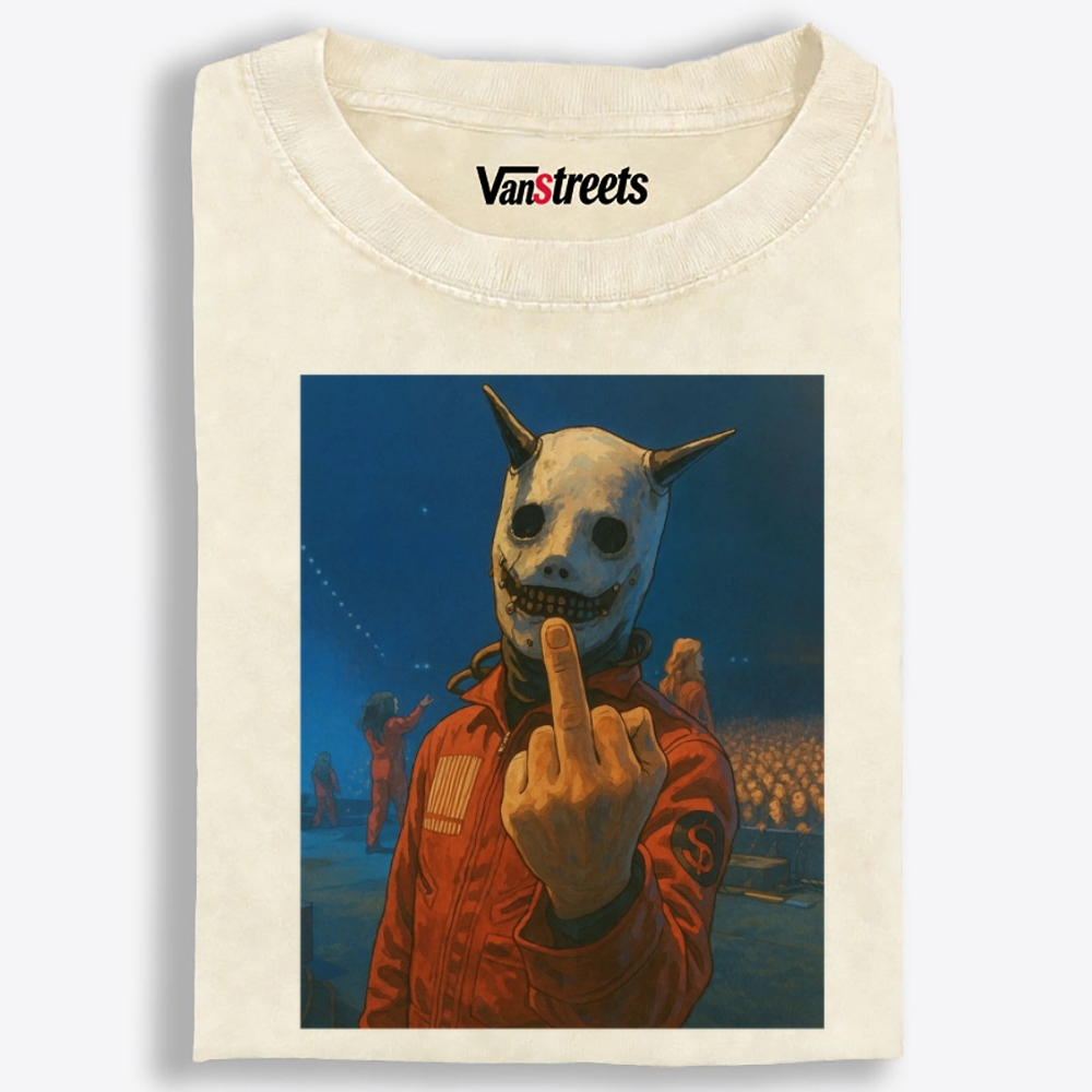 Squid Game Middle Finger Retro Washed T-Shirt | 100% Cotton | Streetwear Essential