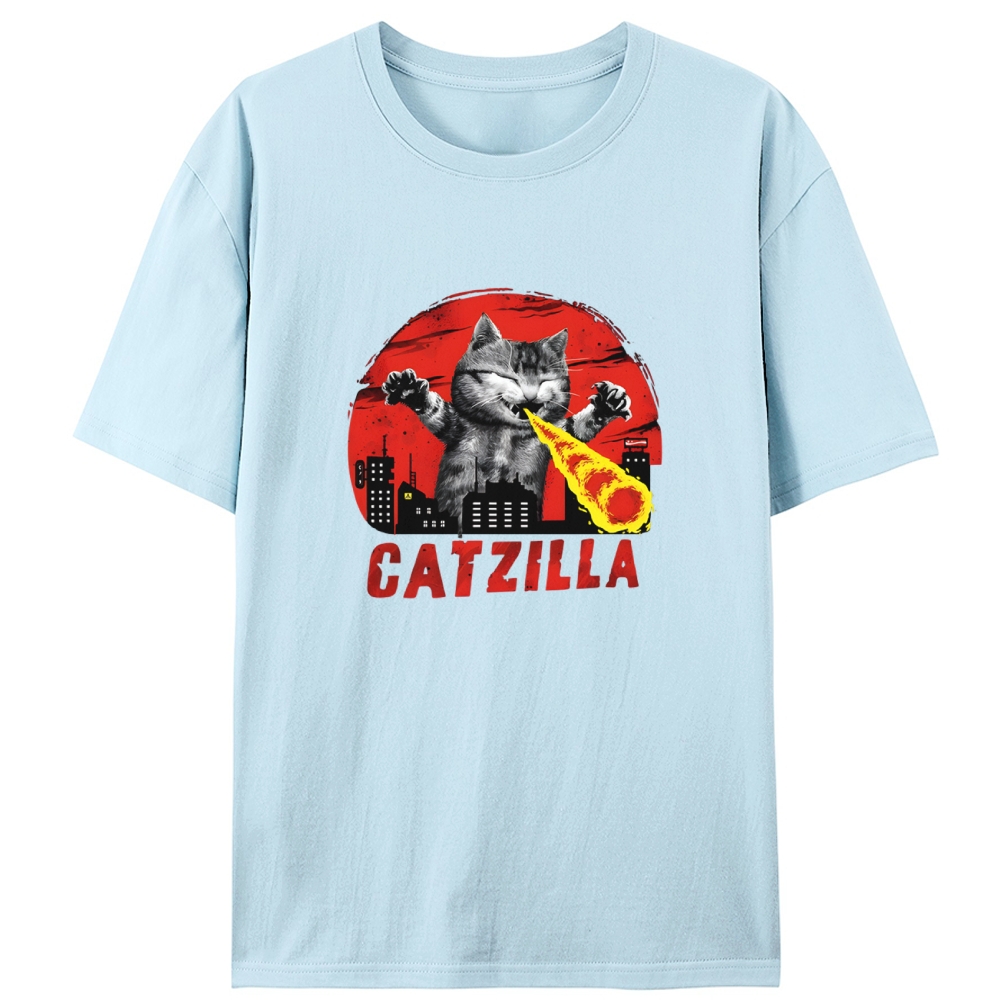 Catzilla Retro Designed for Women - Slim Fit Cotton Tee