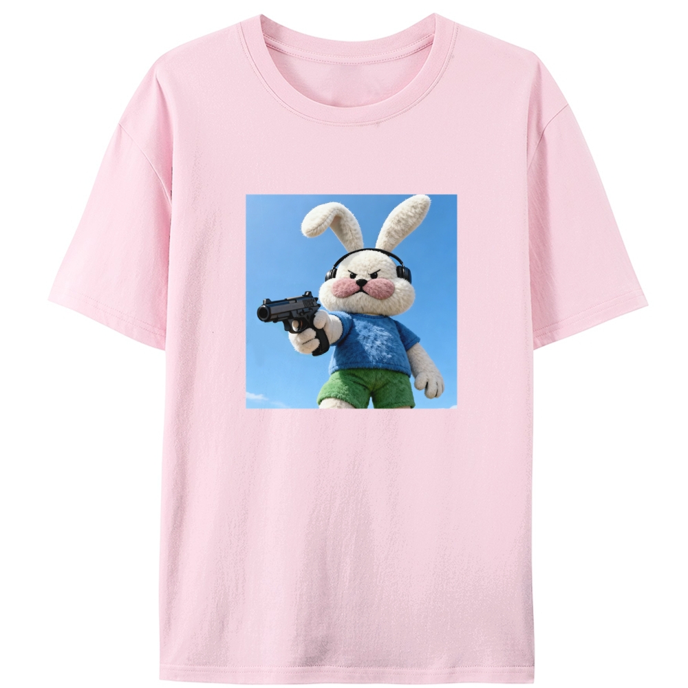 Killer Plush Bunny Retro Designed for Women - Slim Fit Cotton Tee