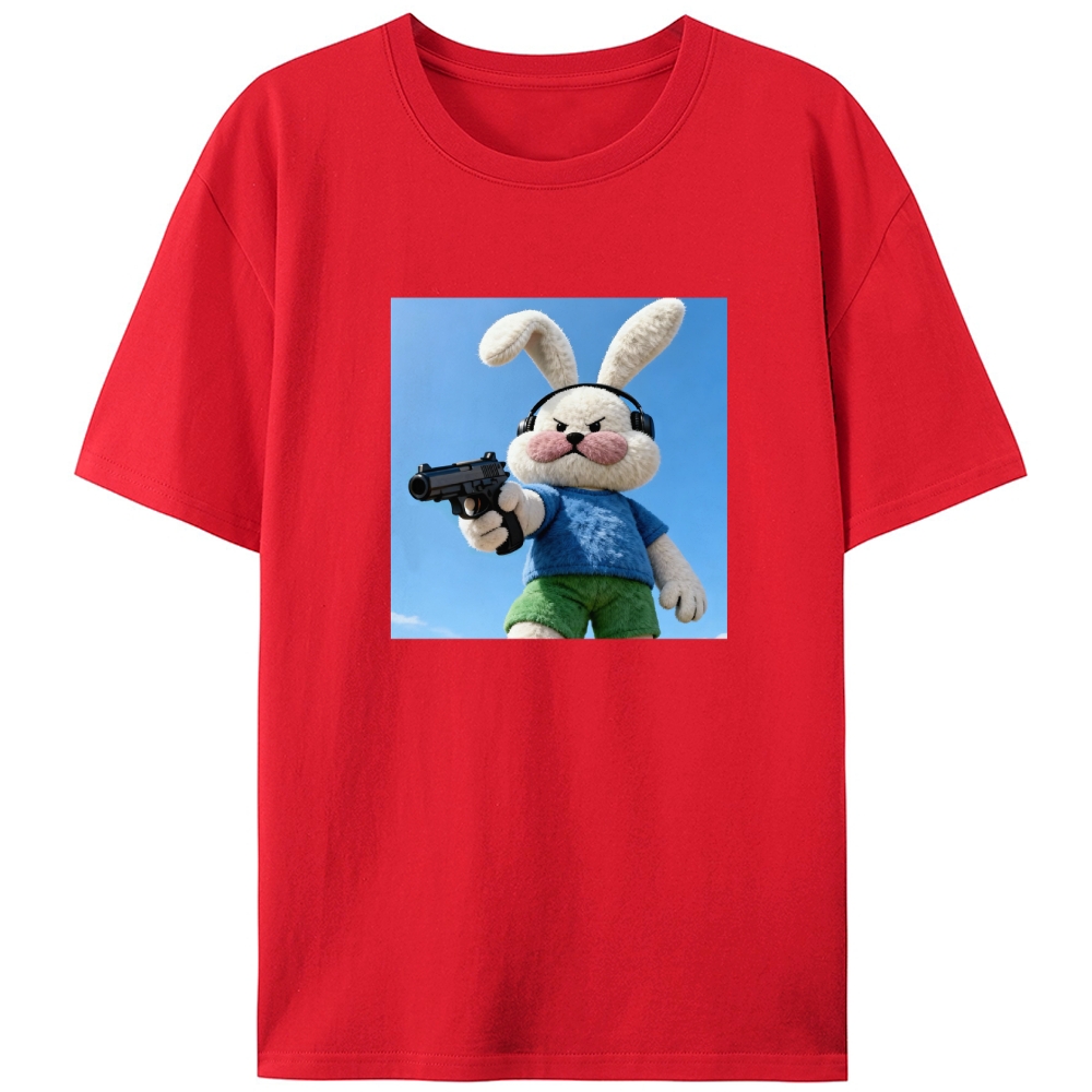 Killer Plush Bunny Retro Designed for Women - Slim Fit Cotton Tee