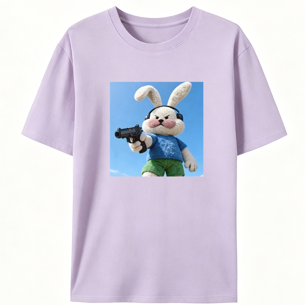 Killer Plush Bunny Retro Designed for Women - Slim Fit Cotton Tee