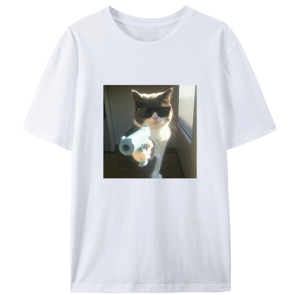 Cool Cat Boss Retro Designed for Women - Slim Fit Cotton Tee