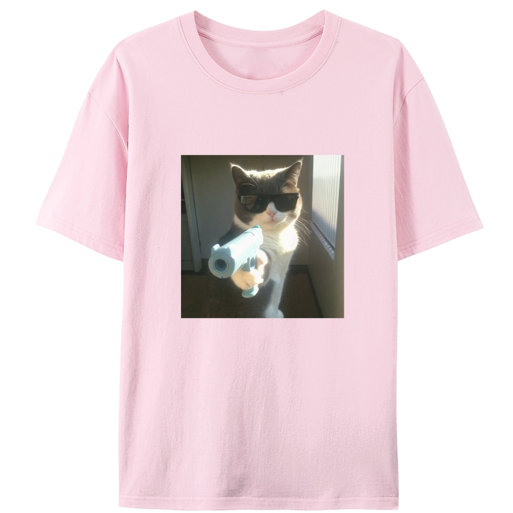 Cool Cat Boss Retro Designed for Women - Slim Fit Cotton Tee