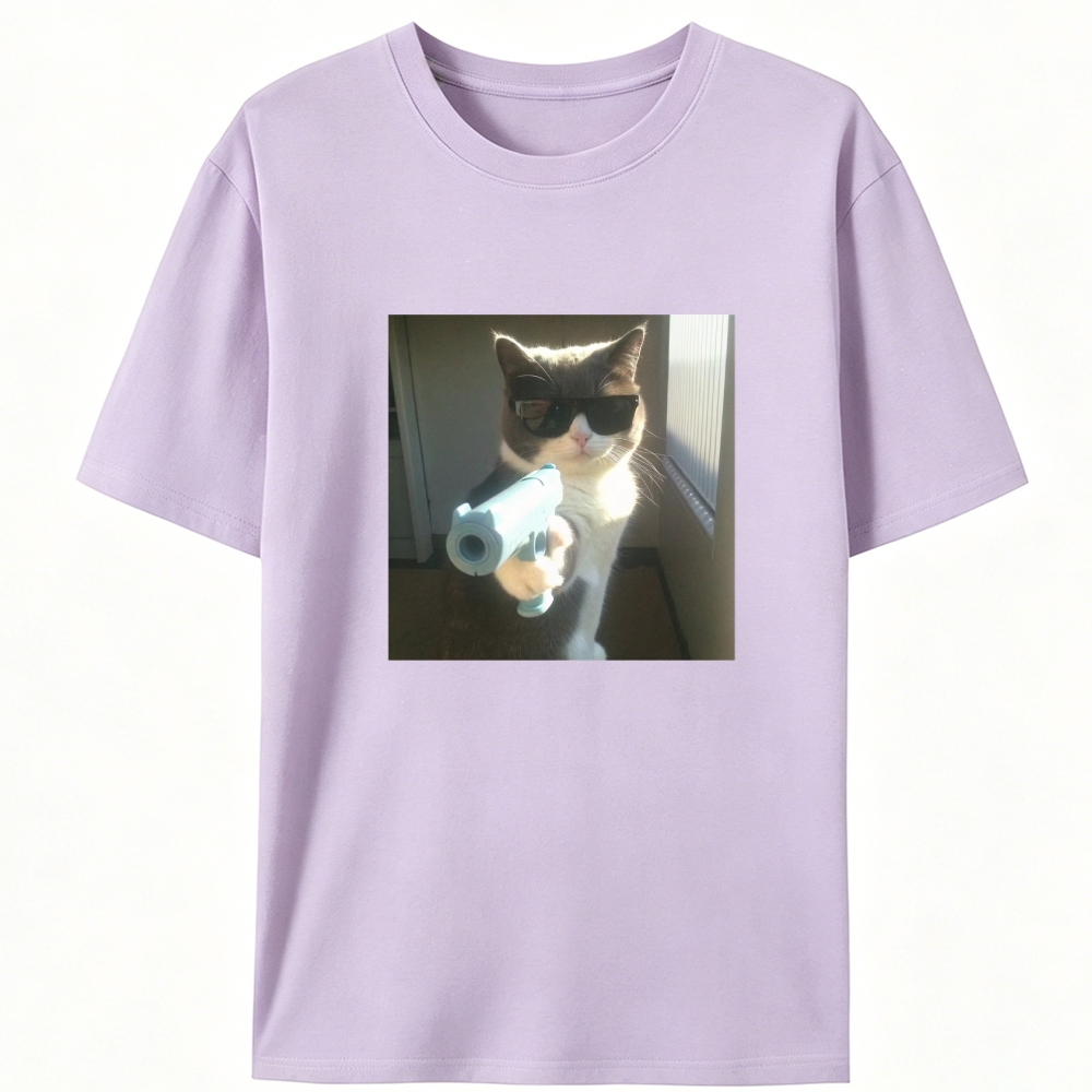 Cool Cat Boss Retro Designed for Women - Slim Fit Cotton Tee