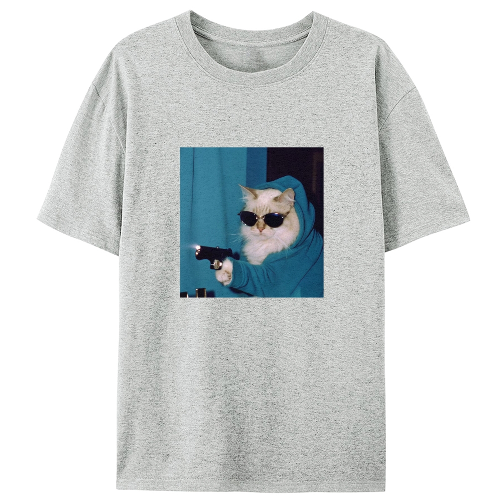 Hoodie Killer Cat Retro Designed for Women - Slim Fit Cotton Tee