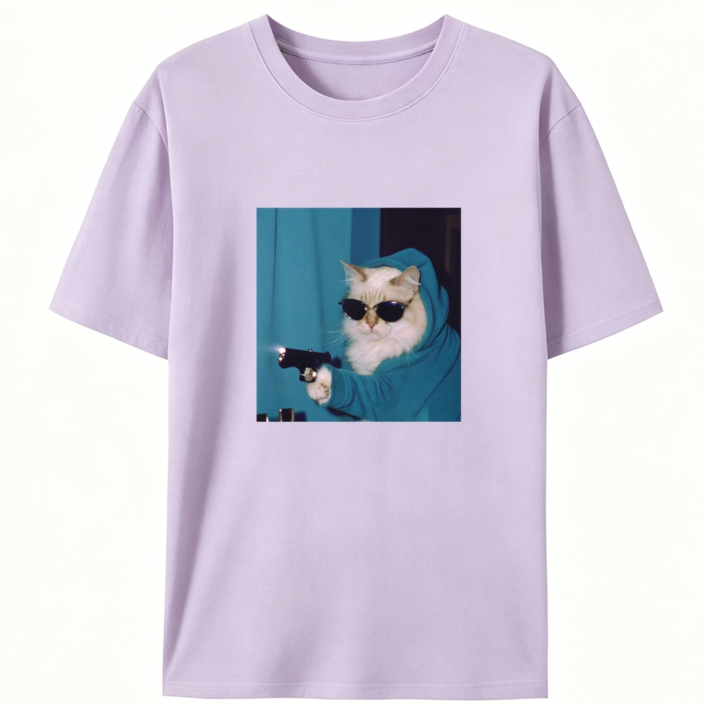 Hoodie Killer Cat Retro Designed for Women - Slim Fit Cotton Tee
