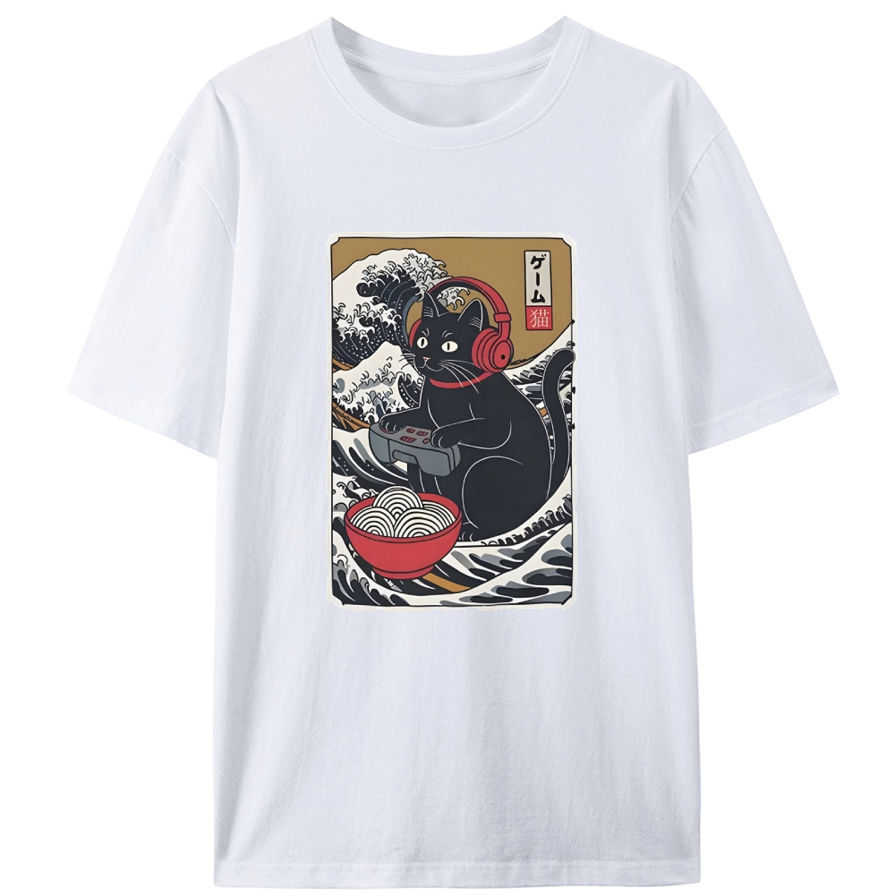 Game Cat Retro Designed for Women - Slim Fit Cotton Tee