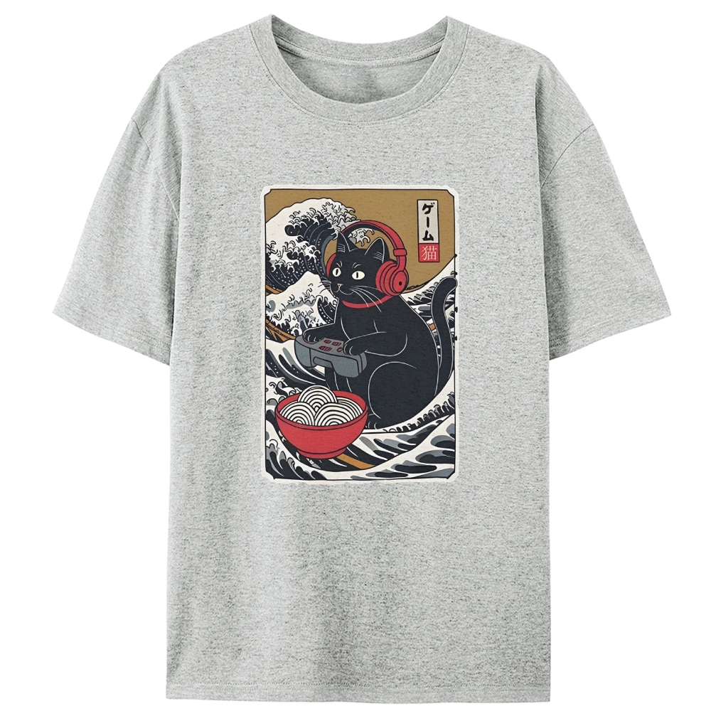 Game Cat Retro Designed for Women - Slim Fit Cotton Tee