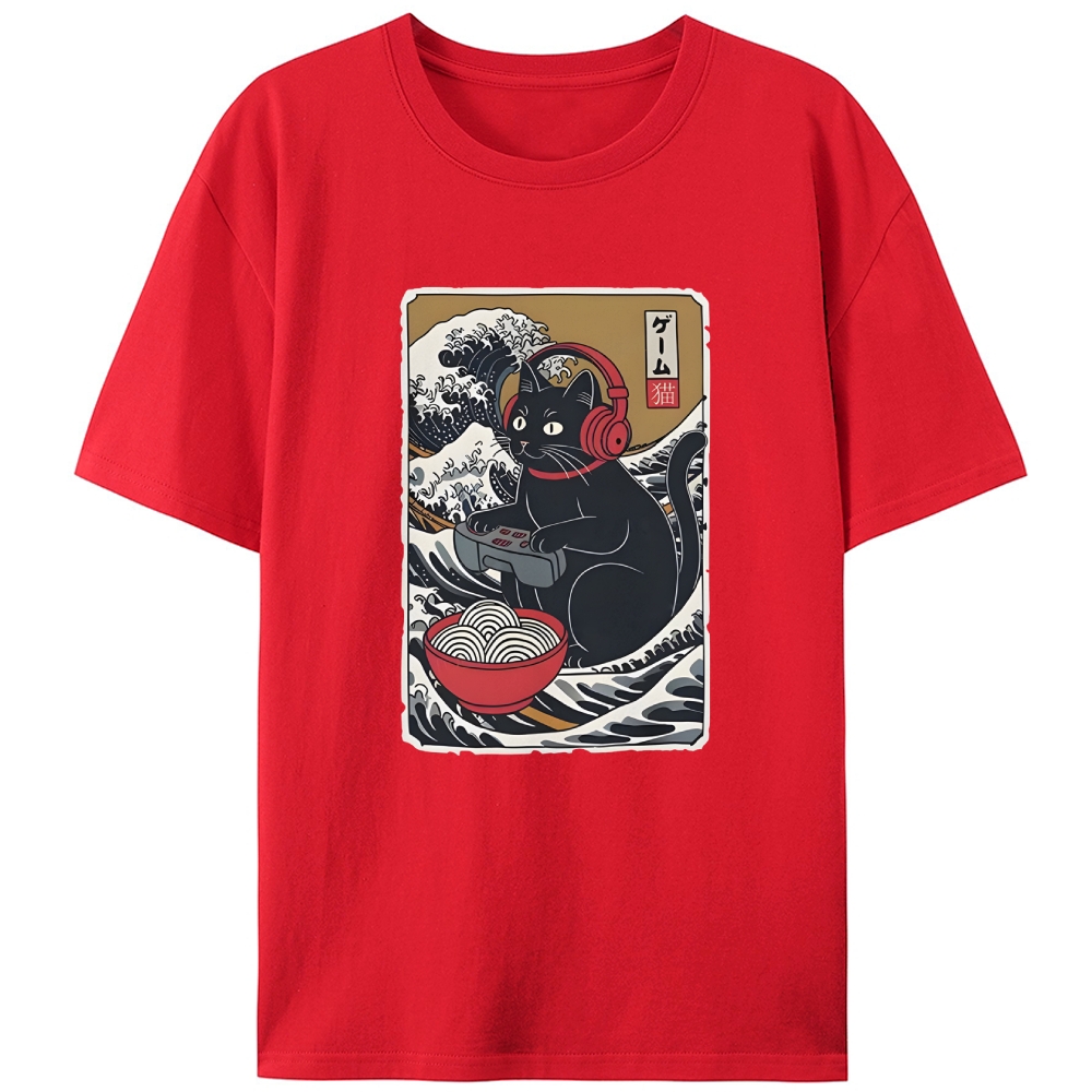 Game Cat Retro Designed for Women - Slim Fit Cotton Tee