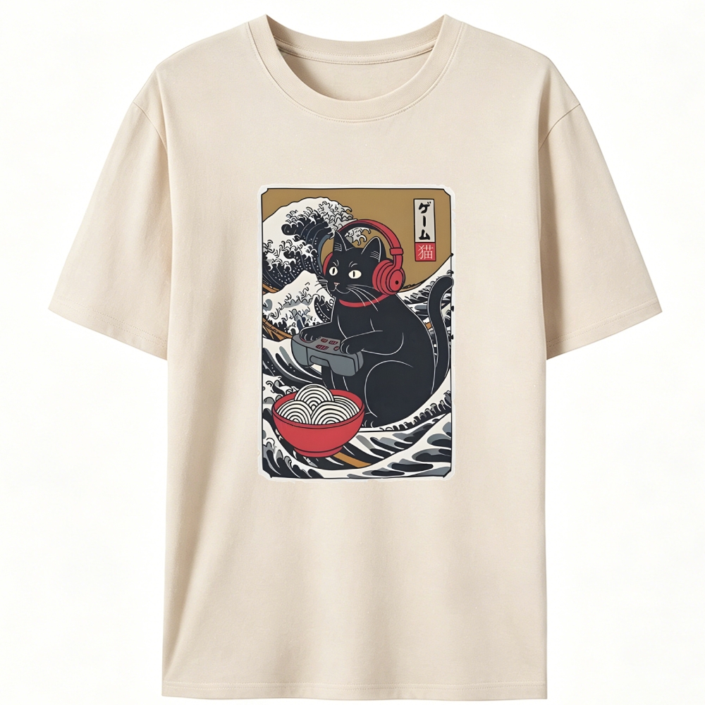 Game Cat Retro Designed for Women - Slim Fit Cotton Tee