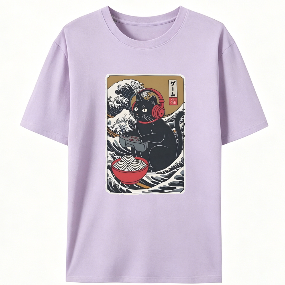 Game Cat Retro Designed for Women - Slim Fit Cotton Tee