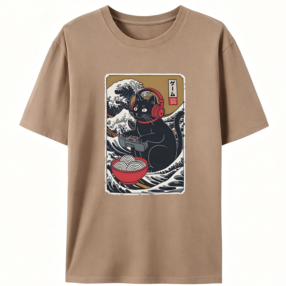 Game Cat Retro Designed for Women - Slim Fit Cotton Tee