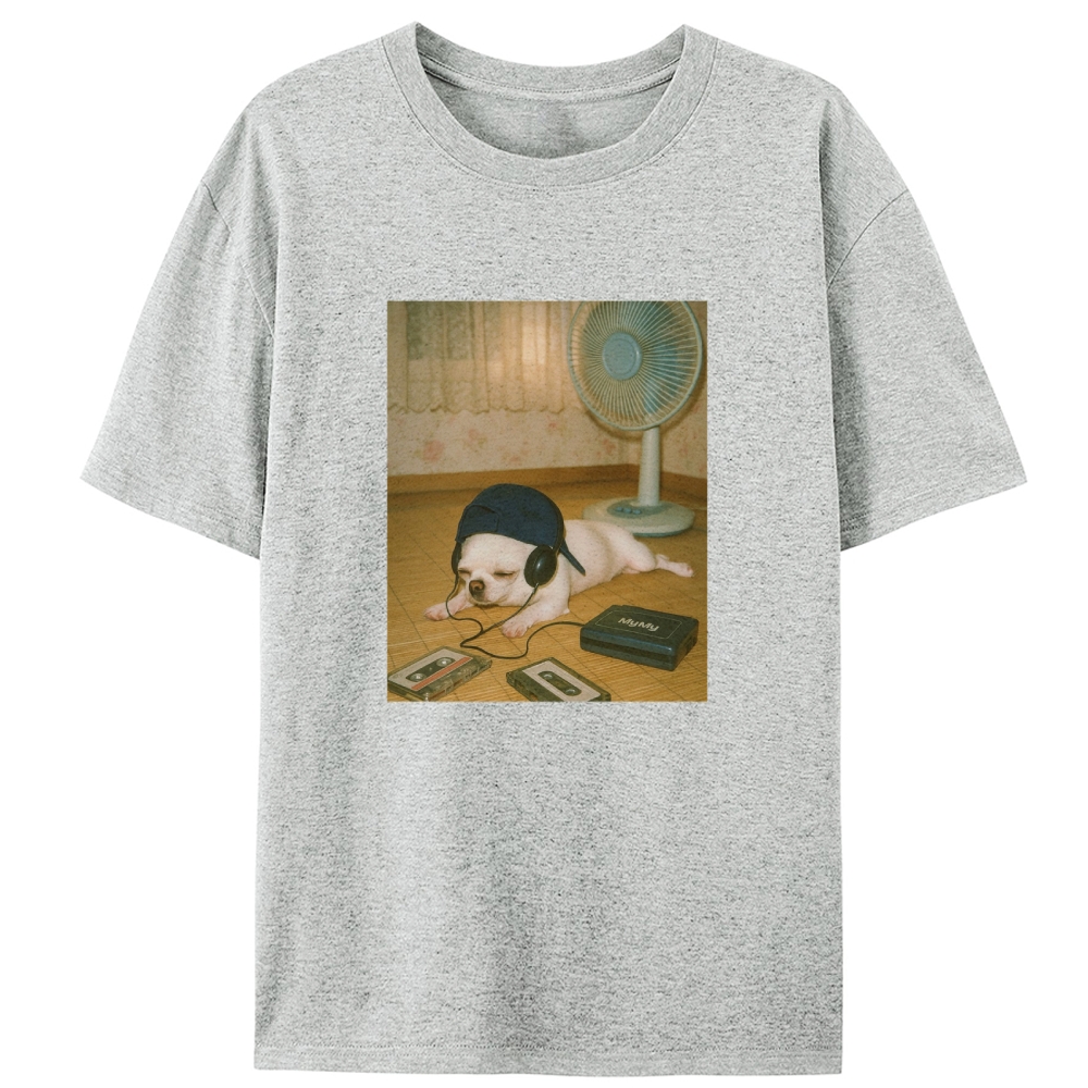 Retro Chill Dog Retro Designed for Women - Slim Fit Cotton Tee