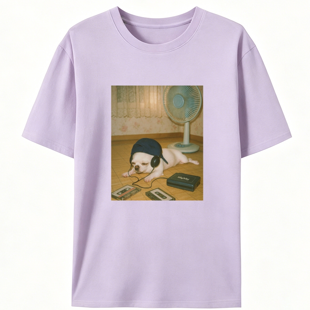 Retro Chill Dog Retro Designed for Women - Slim Fit Cotton Tee
