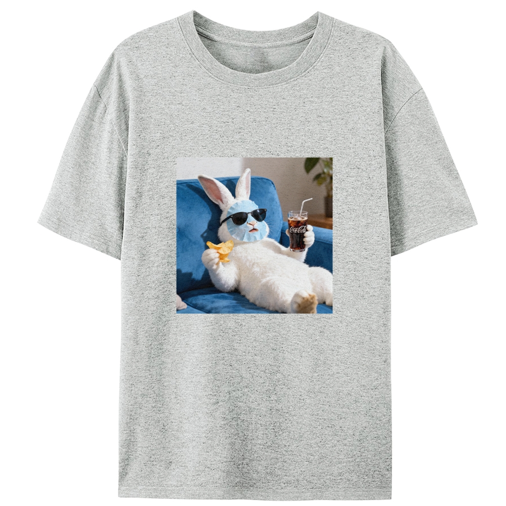 Mask Coke & Chips Casual Designed for Women - Slim Fit Cotton Tee