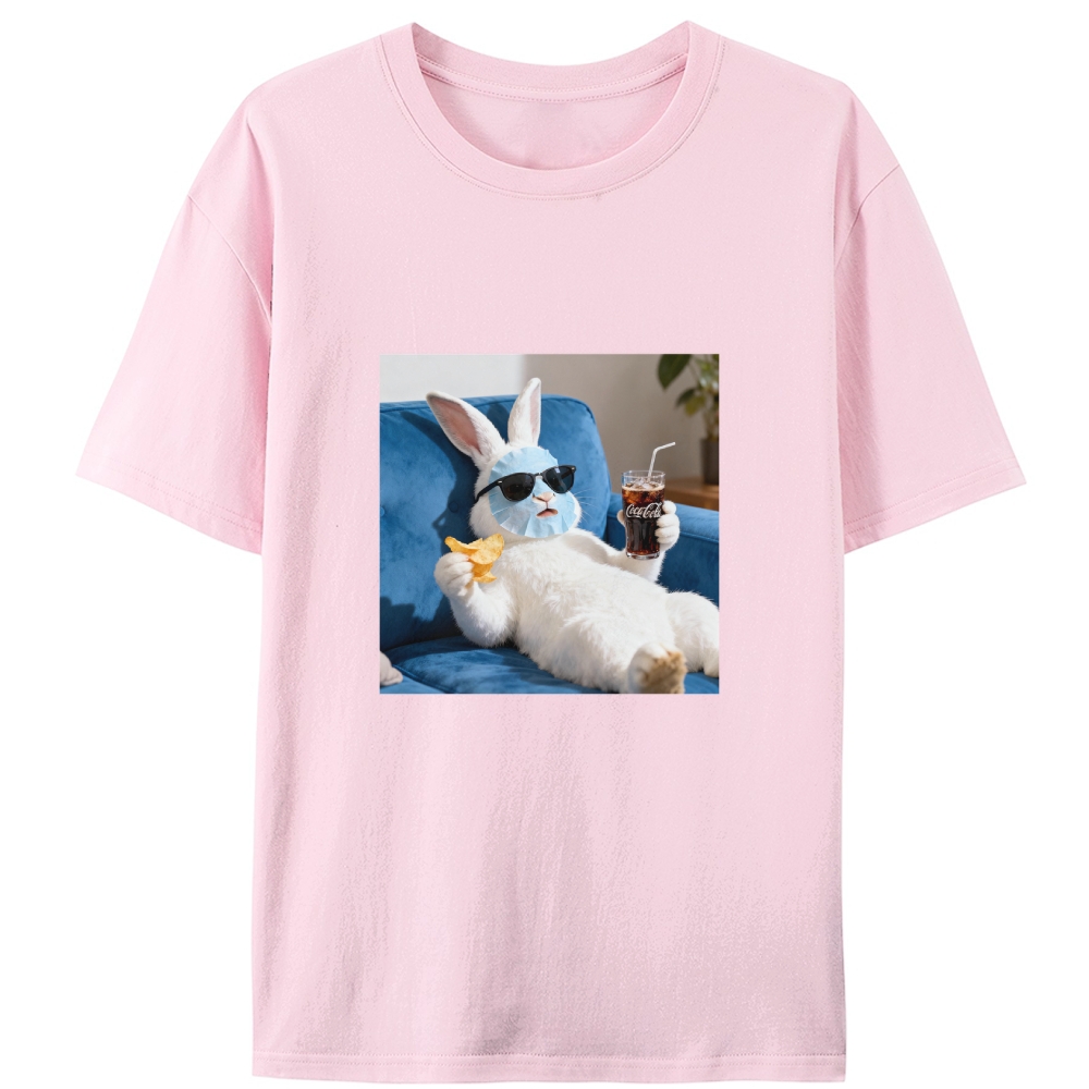 Mask Coke & Chips Casual Designed for Women - Slim Fit Cotton Tee