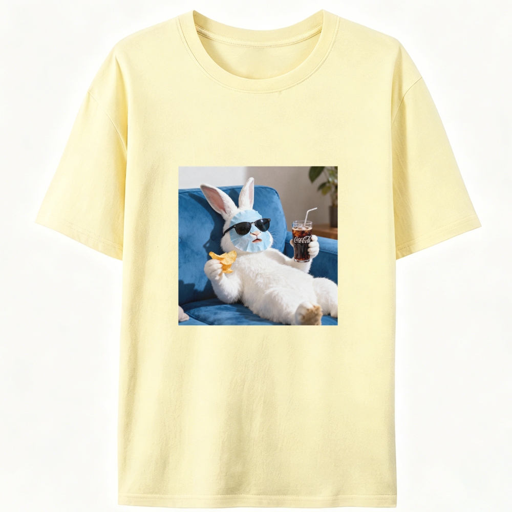 Mask Coke & Chips Casual Designed for Women - Slim Fit Cotton Tee