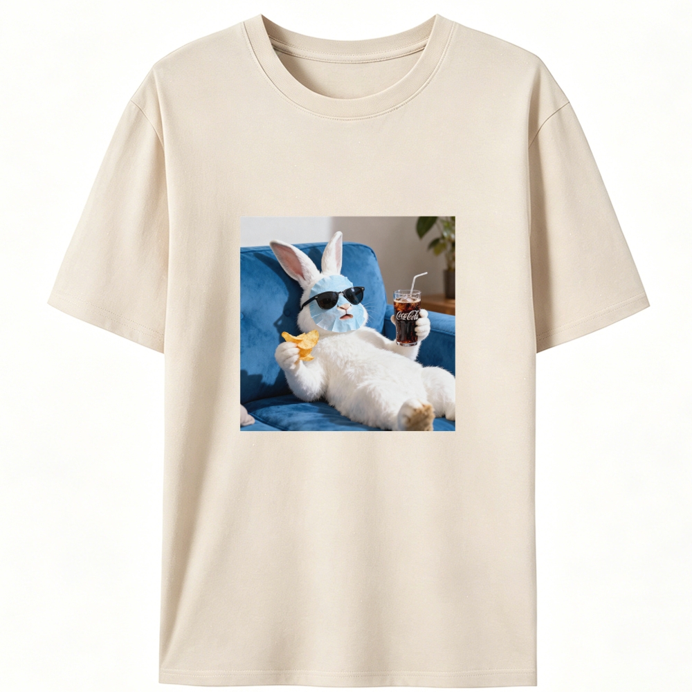 Mask Coke & Chips Casual Designed for Women - Slim Fit Cotton Tee
