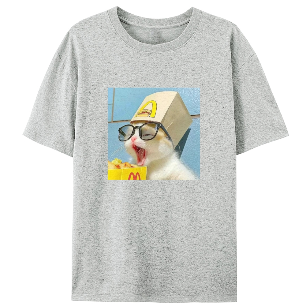 Burger Box Glasses Funny Designed for Women - Slim Fit Cotton Tee