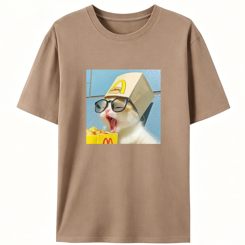 Burger Box Glasses Funny Designed for Women - Slim Fit Cotton Tee
