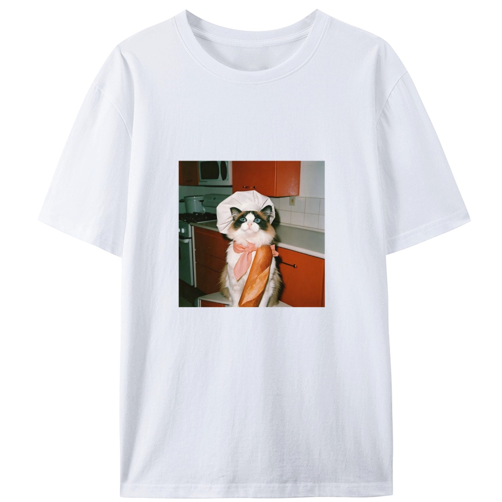 Ragdoll Baker Baguette Designed for Women - Slim Fit Cotton Tee