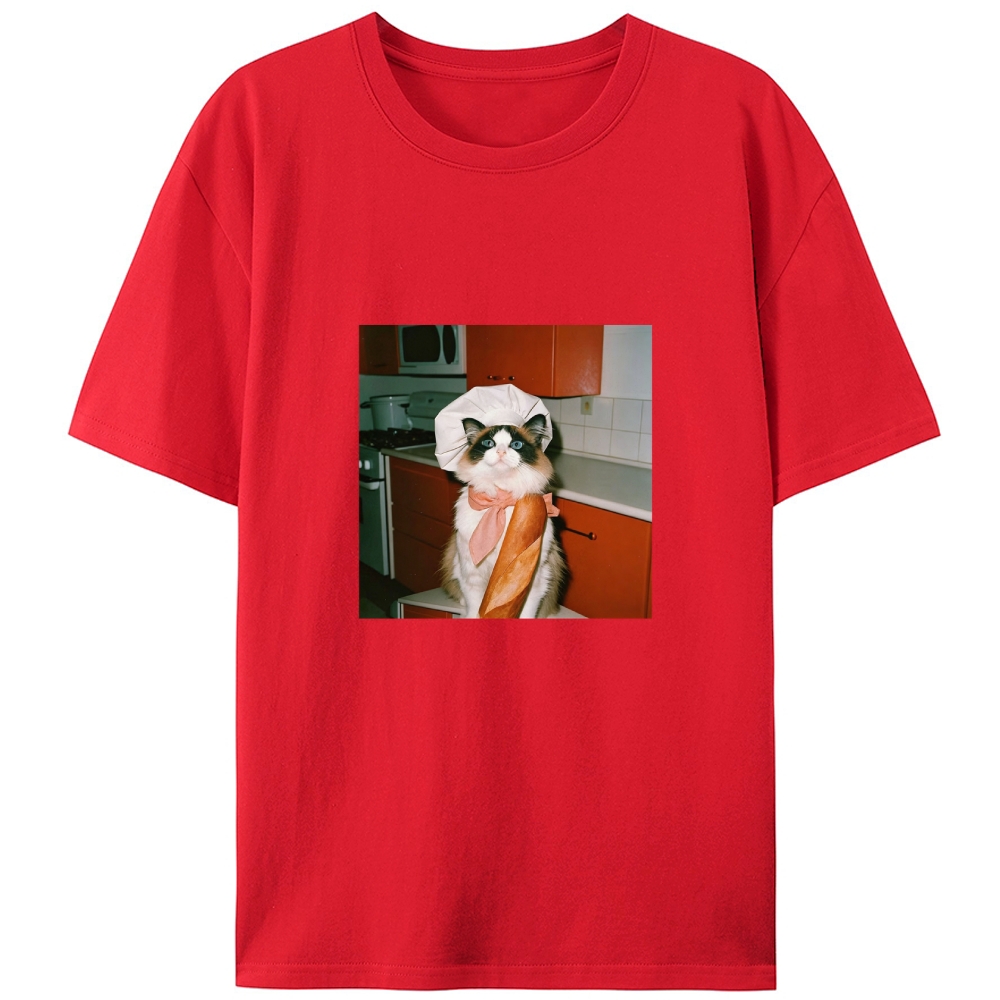 Ragdoll Baker Baguette Designed for Women - Slim Fit Cotton Tee