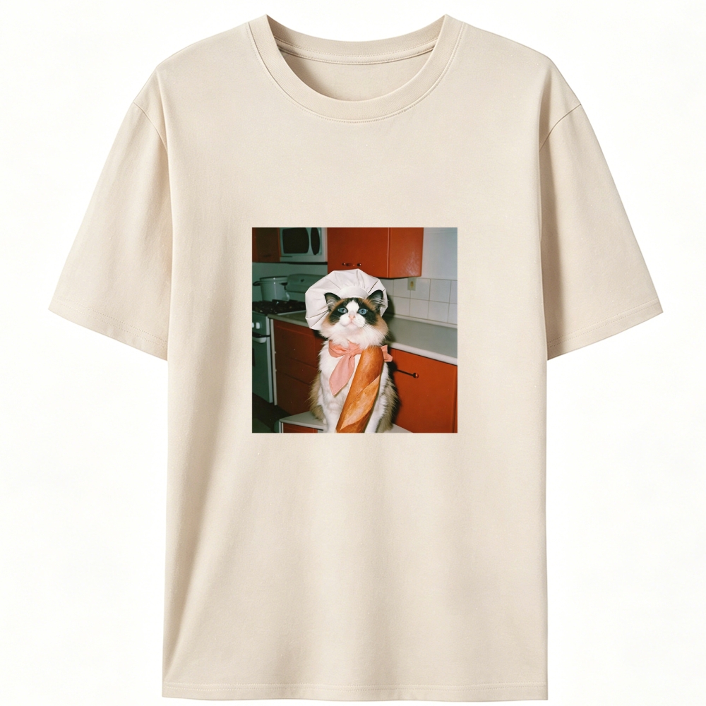 Ragdoll Baker Baguette Designed for Women - Slim Fit Cotton Tee