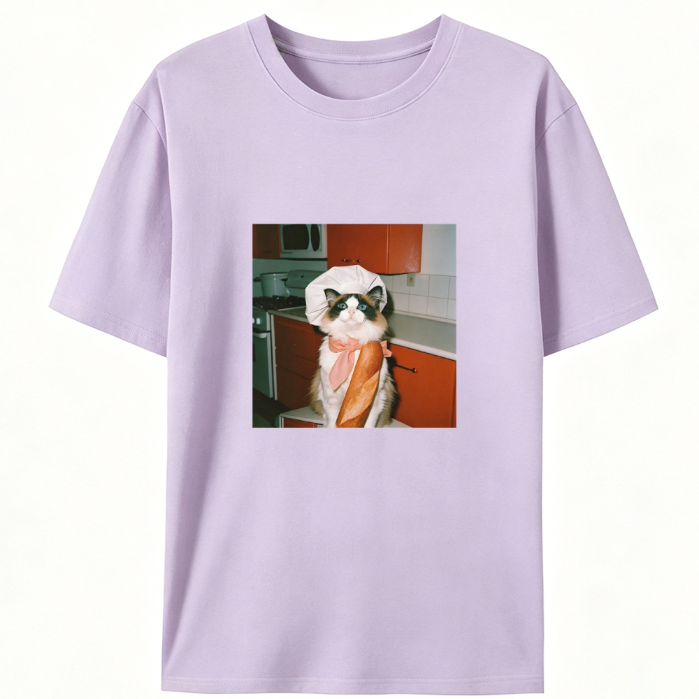 Ragdoll Baker Baguette Designed for Women - Slim Fit Cotton Tee