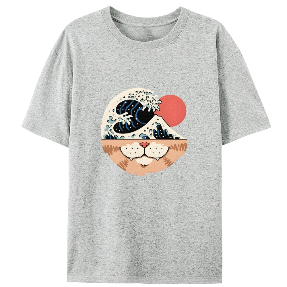 Monster Cat Kaiju Retro Designed for Women - Slim Fit Cotton Tee