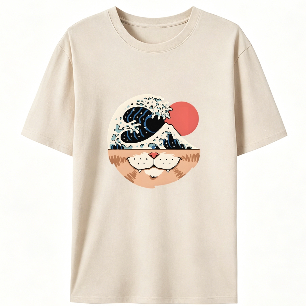 Monster Cat Kaiju Retro Designed for Women - Slim Fit Cotton Tee