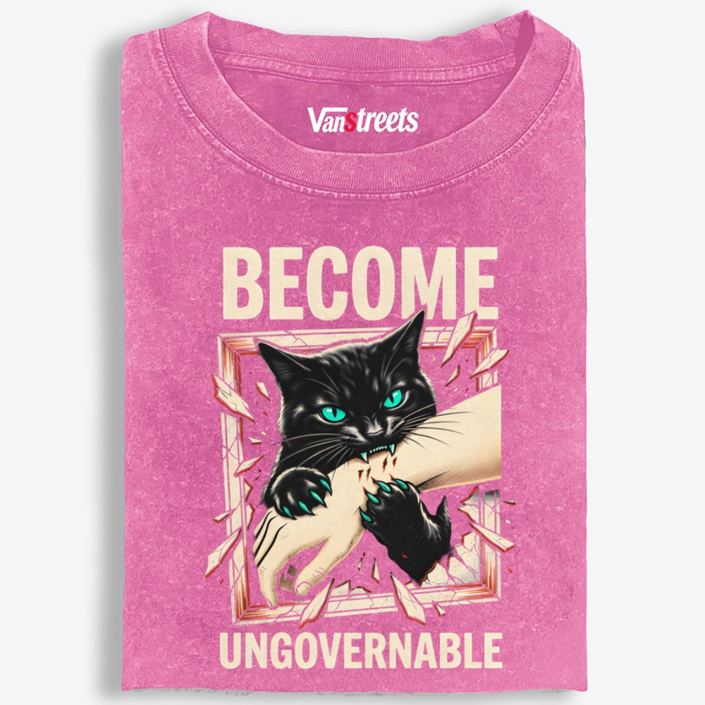 Become Ungovernable Retro Washed T-Shirt | 100% Cotton | Streetwear Essential