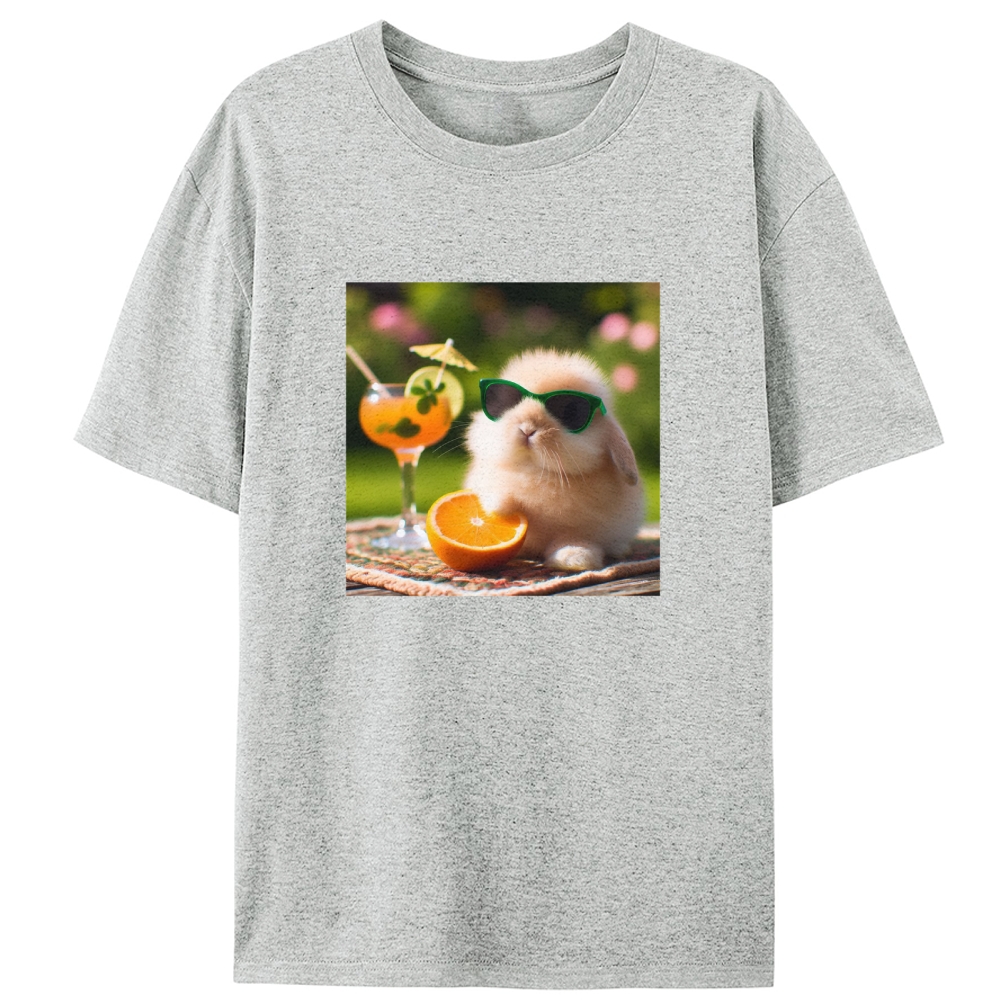 Garden Bunny's Citrus Cocktail Designed for Women - Slim Fit Cotton Tee