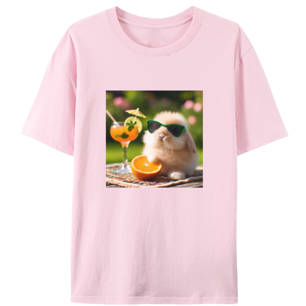 Garden Bunny's Citrus Cocktail Designed for Women - Slim Fit Cotton Tee