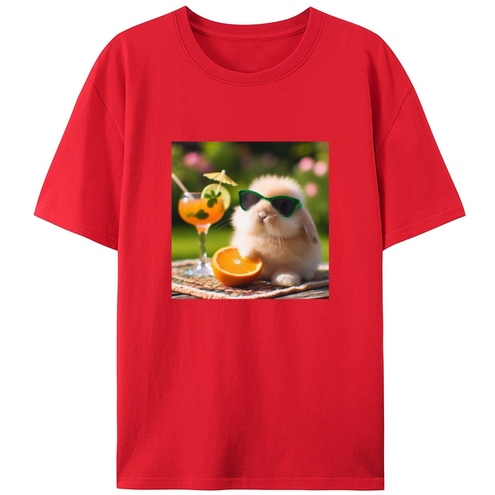 Garden Bunny's Citrus Cocktail Designed for Women - Slim Fit Cotton Tee