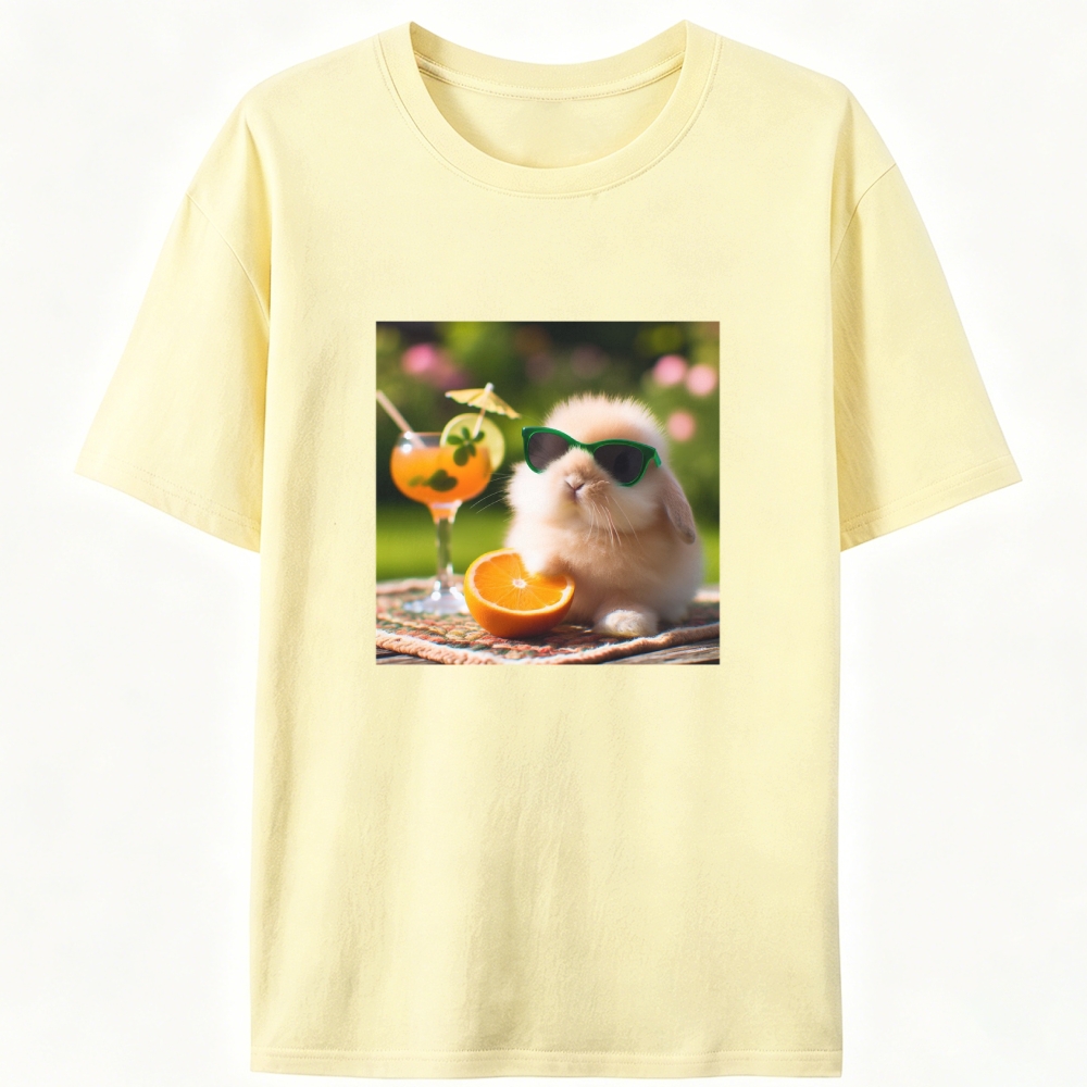 Garden Bunny's Citrus Cocktail Designed for Women - Slim Fit Cotton Tee