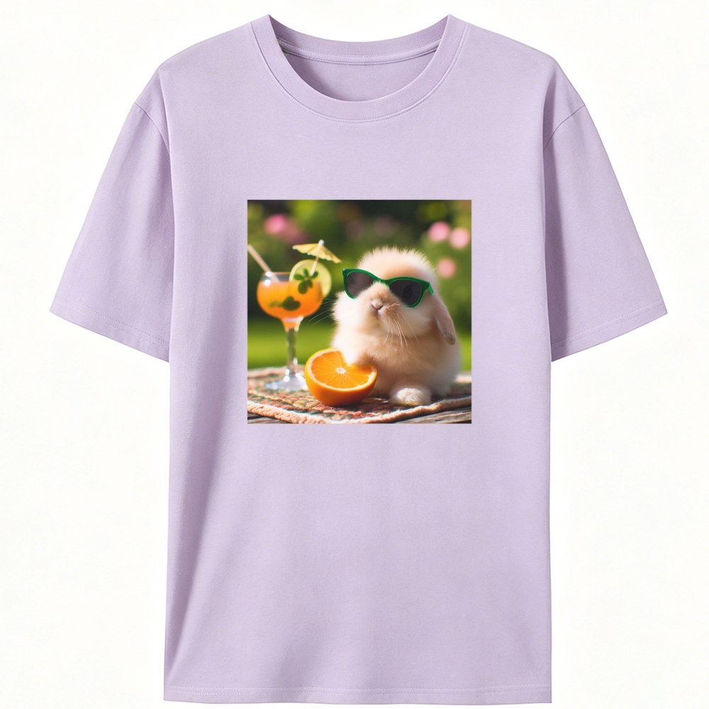 Garden Bunny's Citrus Cocktail Designed for Women - Slim Fit Cotton Tee