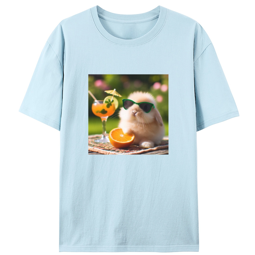 Garden Bunny's Citrus Cocktail Designed for Women - Slim Fit Cotton Tee