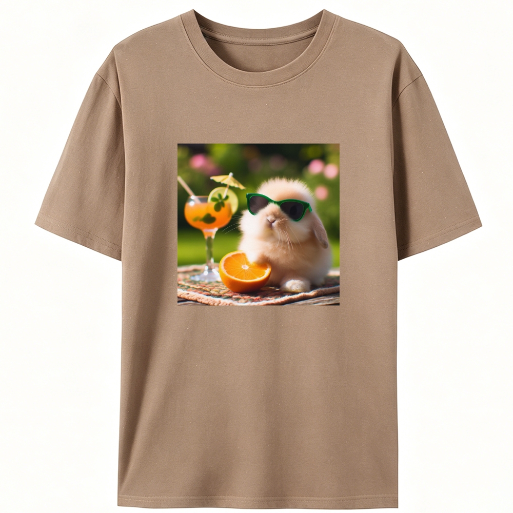 Garden Bunny's Citrus Cocktail Designed for Women - Slim Fit Cotton Tee