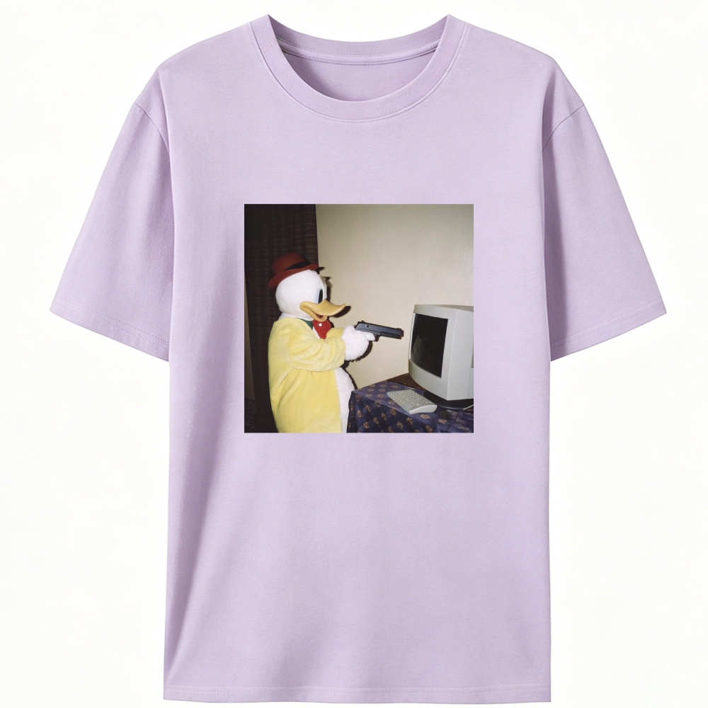 Gun Donald Duck Retro Designed for Women - Slim Fit Cotton Tee