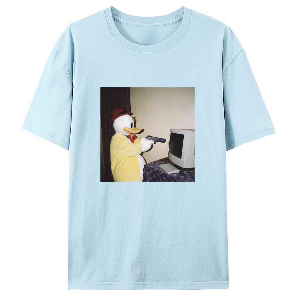 Gun Donald Duck Retro Designed for Women - Slim Fit Cotton Tee