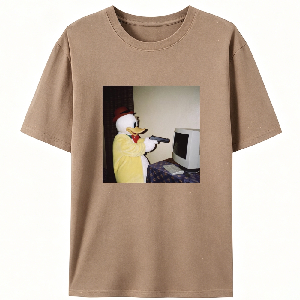 Gun Donald Duck Retro Designed for Women - Slim Fit Cotton Tee
