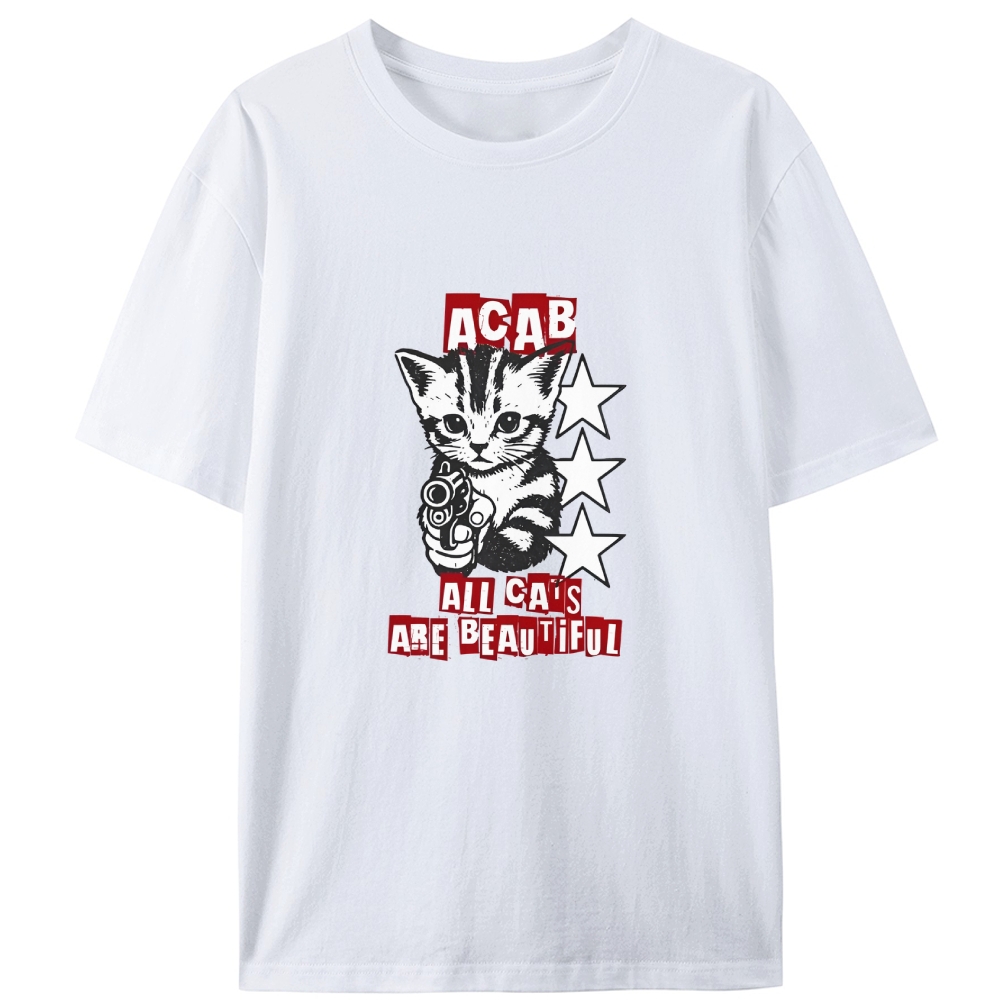 Satirical Art Retro Designed for Women - Slim Fit Cotton Tee