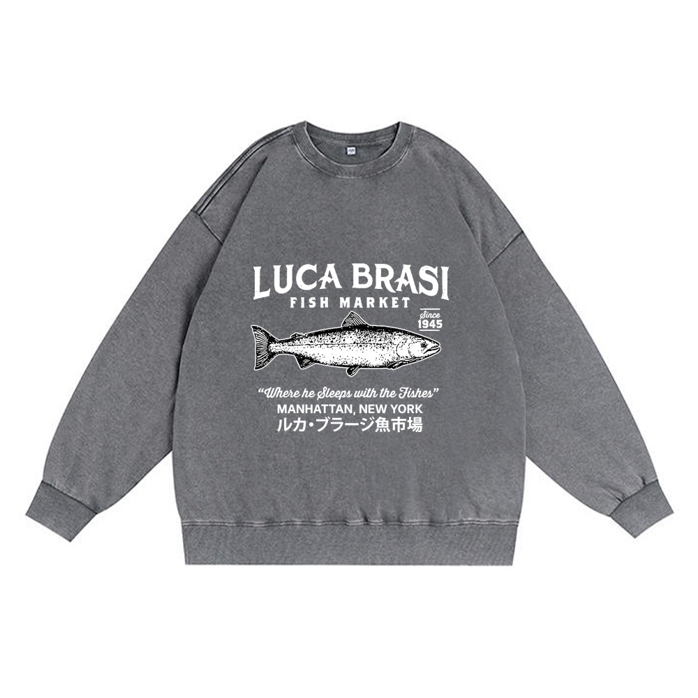 Gaming Cat with Coca-Cola Retro Premium Washed Cotton Crewneck Sweatshirt